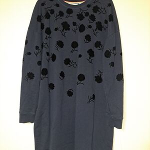 Boden Dark Blue Top with Colorful Neckline